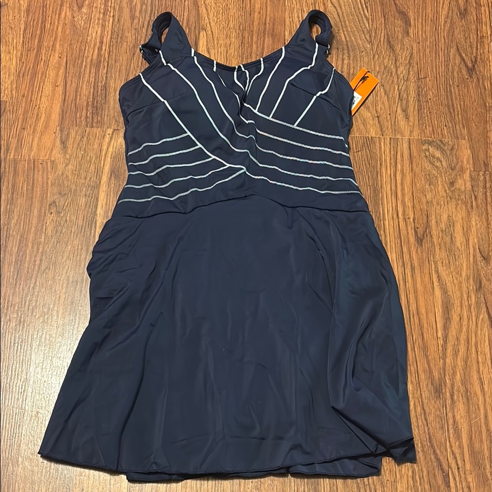 NWT navy blue swim dress